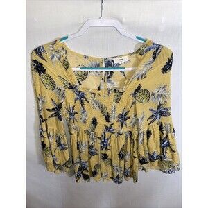 Yellow Floral Women's Top